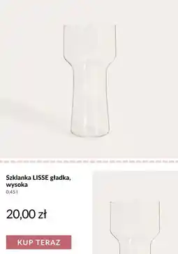 Homla Szklanka LISSE gładka wysoka oferta