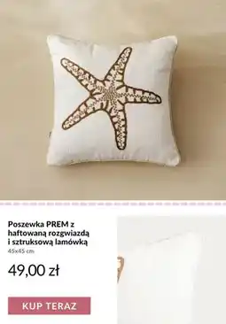 Homla Poszewka PREM z haftowaną rozgwiazdą i sztruksową lamówką 45x45 cm oferta