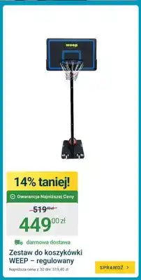 ERLI Zestaw do koszykówki Weep - regulowany oferta