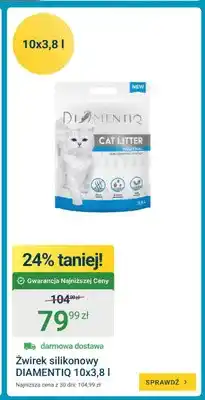 ERLI Żwirek silikonowy DIAMENTIQ Cat Litter Neutral 10-pak oferta