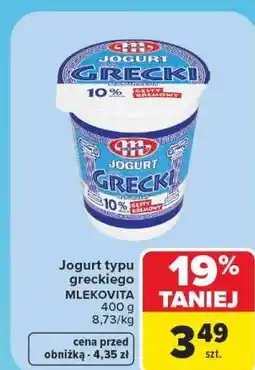 Carrefour Jogurt typu greckiego MLEKOVITA oferta