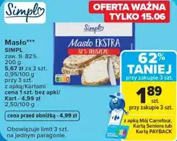 Carrefour Masło Ekstra SIMPL oferta
