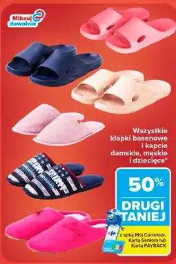 Carrefour Wszystkie klapki basenowe i kapcie damskie, męskie i dziecięce oferta
