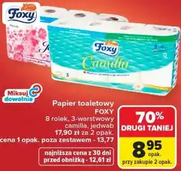 Carrefour Papier toaletowy FOXY camilla, jedwab oferta