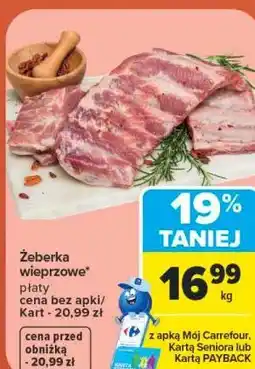 Carrefour Żeberka wieprzowe płaty oferta