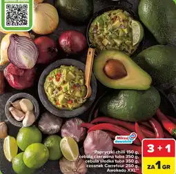 Carrefour Papryczki chilli, cebula czerwona, cebula słodka, czosnek Carrefour, Awokado XXL oferta