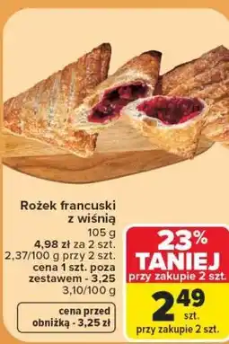 Carrefour Rożek francuski z wiśnią oferta