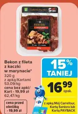 Carrefour Bekon z fileta z kaczki w marynacie oferta