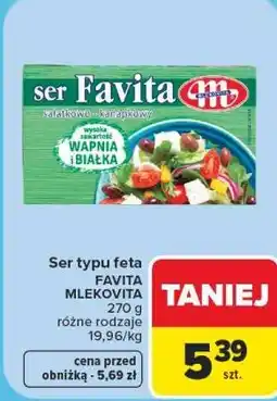 Carrefour Ser typu feta Favita Mlekovita oferta
