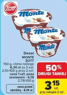 Carrefour Deser Monte Zott oferta