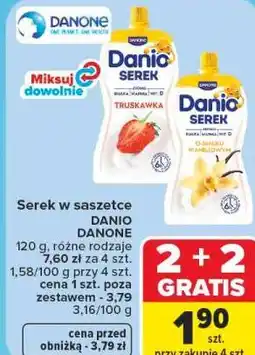 Carrefour Serek w saszetce Danio Danone oferta