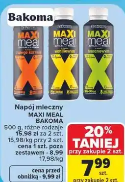 Carrefour Napój mleczny Maxi Meal Bakoma oferta