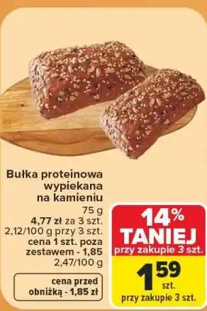 Carrefour Bułka proteinowa wypiekana na kamieniu oferta