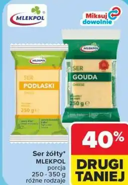 Carrefour Ser żółty Mlekpol porcja oferta