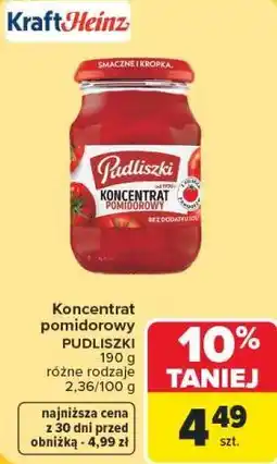 Carrefour Koncentrat pomidorowy PUDLISZKI oferta