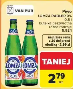 Carrefour Piwo Łomża Radler 0% oferta