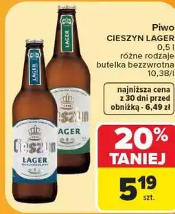 Carrefour Piwo Cieszyn Lager oferta