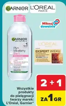 Carrefour Wszystkie produkty do pielęgnacji twarzy marek: L'Oréal, Garnier oferta