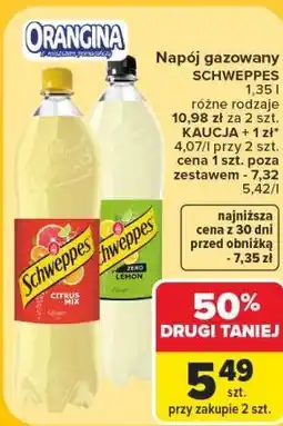 Carrefour Napój gazowany Schweppes oferta