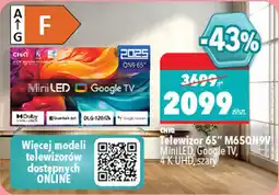 Biedronka CHIQ Telewizor 65 M65QN9V MiniLED, Google TV, 4K UHD, szary oferta