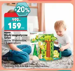 Biedronka Klocki magnetyczne Safari Picasso zestaw 38 elementów z 8 zwierzątkami oferta