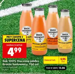 Biedronka Sok 100% tłoczone jabłko Bracia Sadownicy oferta