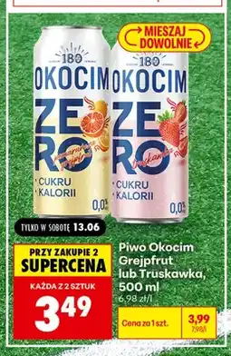 Biedronka Piwo bezalkoholowe Okocim Zero Pomarańcza Grejpfrut oferta