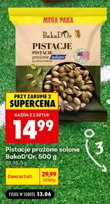 Biedronka Pistacje prażone solone BakaD'Or oferta
