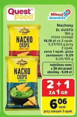Carrefour Nachosy El Gusto Sweet Chili oferta