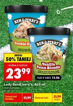 Biedronka Lody Ben & Jerry's Cookie Dough oferta