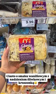 Dino Ciasto o smaku waniliowym z nadzieniem śliwkowym i kruszonką Amicake oferta