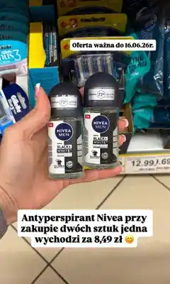 Dino Antyperspirant Nivea Men Black & White Invisible Original oferta