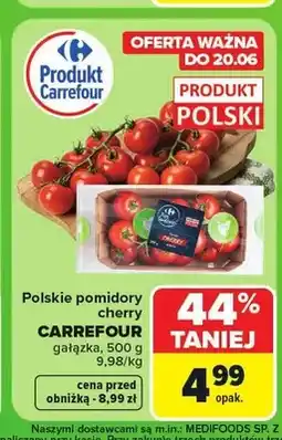 Carrefour Polskie pomidory cherry Carrefour gałązka oferta