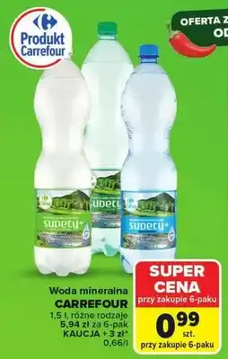 Carrefour Woda mineralna Carrefour Sudety+ oferta