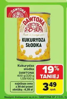 Carrefour Kukurydza słodka Dawtona oferta