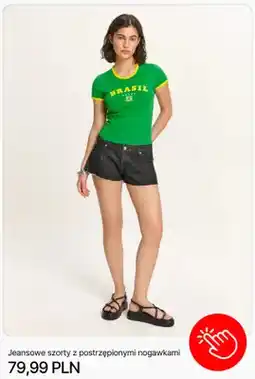 Cropp Jeansowe szorty z postrzępionymi nogawkami Cropp oferta