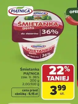 Carrefour Śmietanka Piątnica 36% oferta