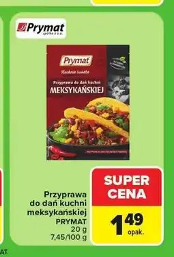 Carrefour Przyprawa do dań kuchni meksykańskiej Prymat oferta