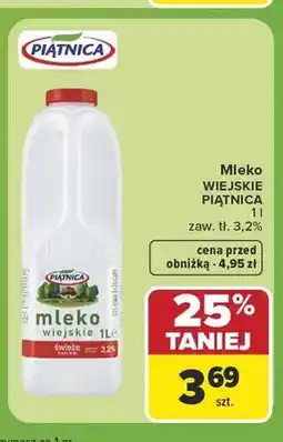 Carrefour Mleko wiejskie Piątnica 3,2% oferta