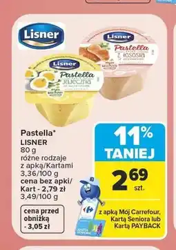Carrefour Pasta jajeczna Lisner Pastella oferta