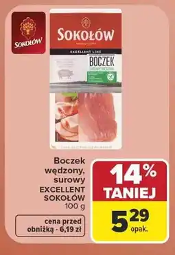 Carrefour Boczek surowy wędzony Excellent Sokołów oferta