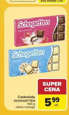 Carrefour Czekolada Schogetten Yoghurt-Strawberry oferta