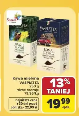Carrefour Kawa mielona Vaspiatta Brazil Santos oferta