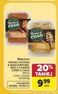Carrefour Makaron Penne Chicken & Mascarpone Come a casa oferta