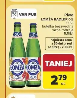 Carrefour Piwo bezalkoholowe Łomża Radler 0,0% Brzoskwinia & Morela oferta