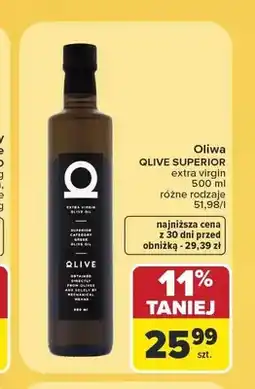 Carrefour Oliwa extra virgin Qlive Superior oferta