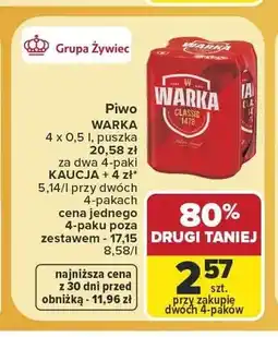 Carrefour Piwo Warka Classic oferta