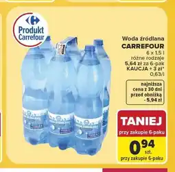 Carrefour Woda źródlana Carrefour 6-pak oferta