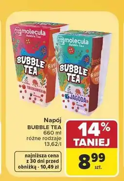 Carrefour Napój Bubble Tea molecula Truskawka oferta