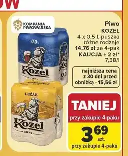Carrefour Piwo Kozel Lezak oferta